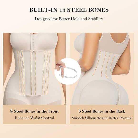 Women's 1-Beige Body Shaper Girdles Surgery Garment Shapewear Tummy Control - Picture 5 of 6